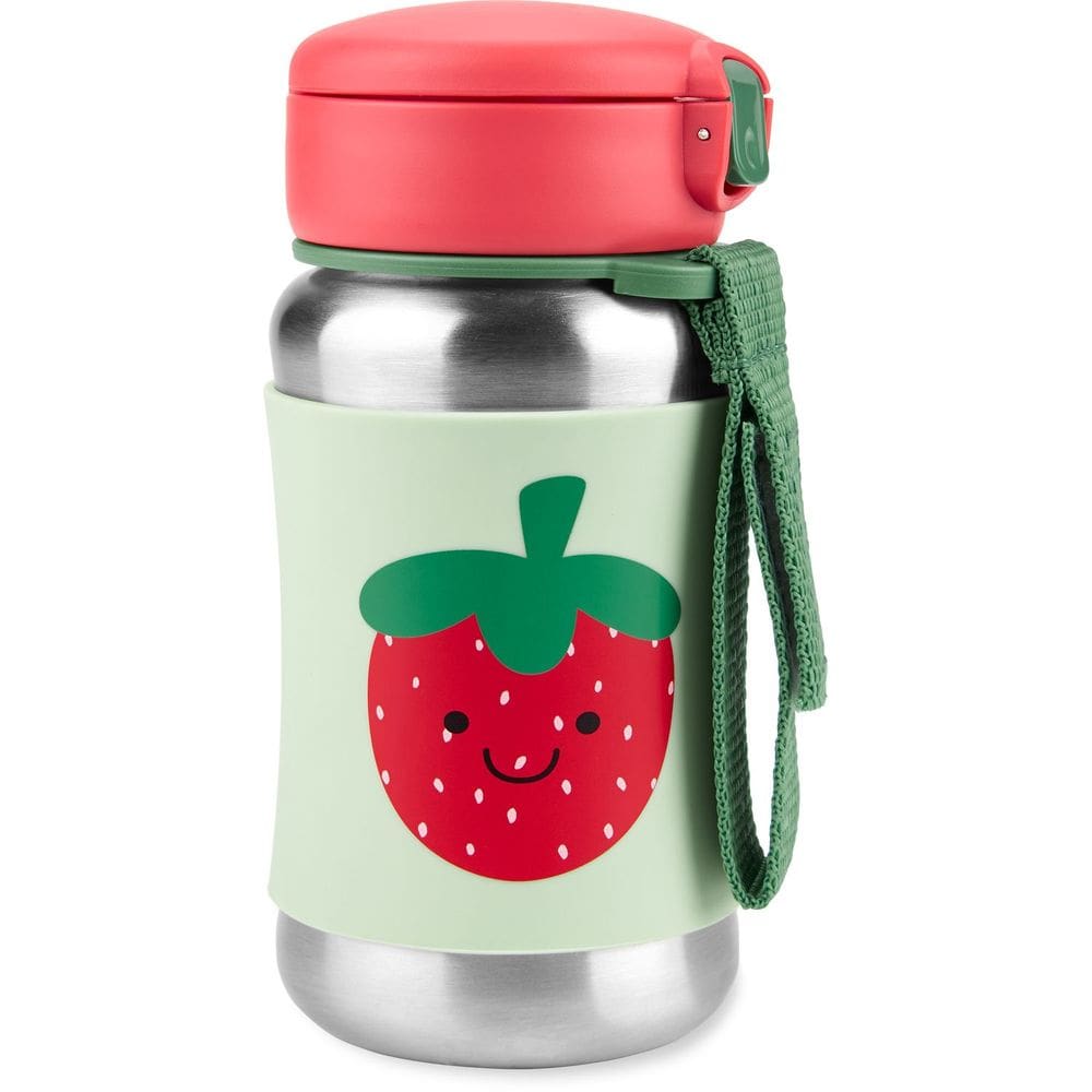 Garrafa de Aço Inox Morango Spark Style Skip Hop Pratico e Divertido