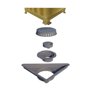 Ralo Linear Elleve Vertex Triangular 5210 16x16x22 com Tampa Gold