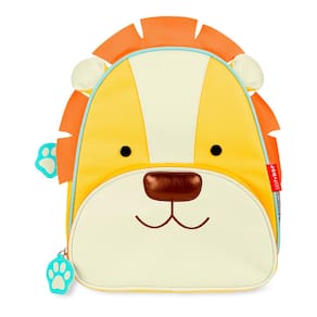 Mochila Infantil Leão Zoo Skip Hop Espaçoso e Forro Fácil de Limpar