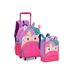 Mochila Infantil Rodas Clio Pets Unicórnio Lancheira Térmica