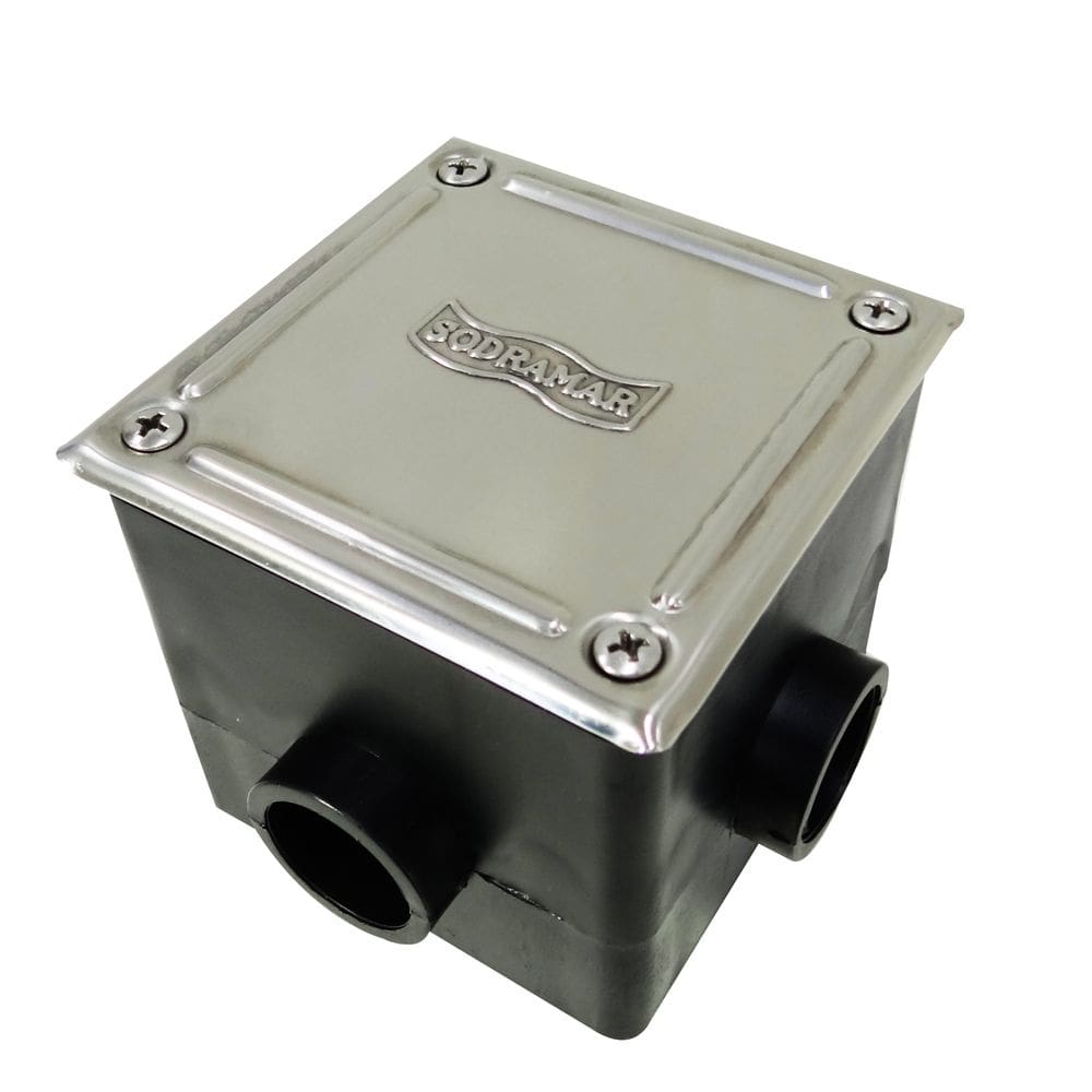 Caixa de Passagem com Base Quadrada e Tampa Inox