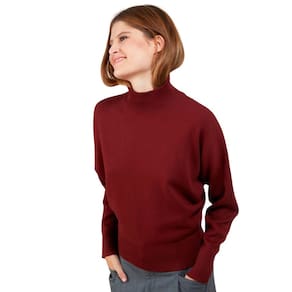 Blusa Morcego Manga Longa Gola Alta Soltinha Social Moda Feminina