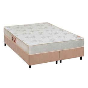 Cama Box Queen: Colchão Espuma Castor D33 Sleep Max Relax + Base CRC Suede Clean(158x198)