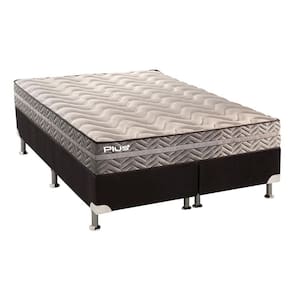 Cama Box King: Colchão Espuma Paropas D45 Pasquale Plus + Base CRC Suede Black(193x203)