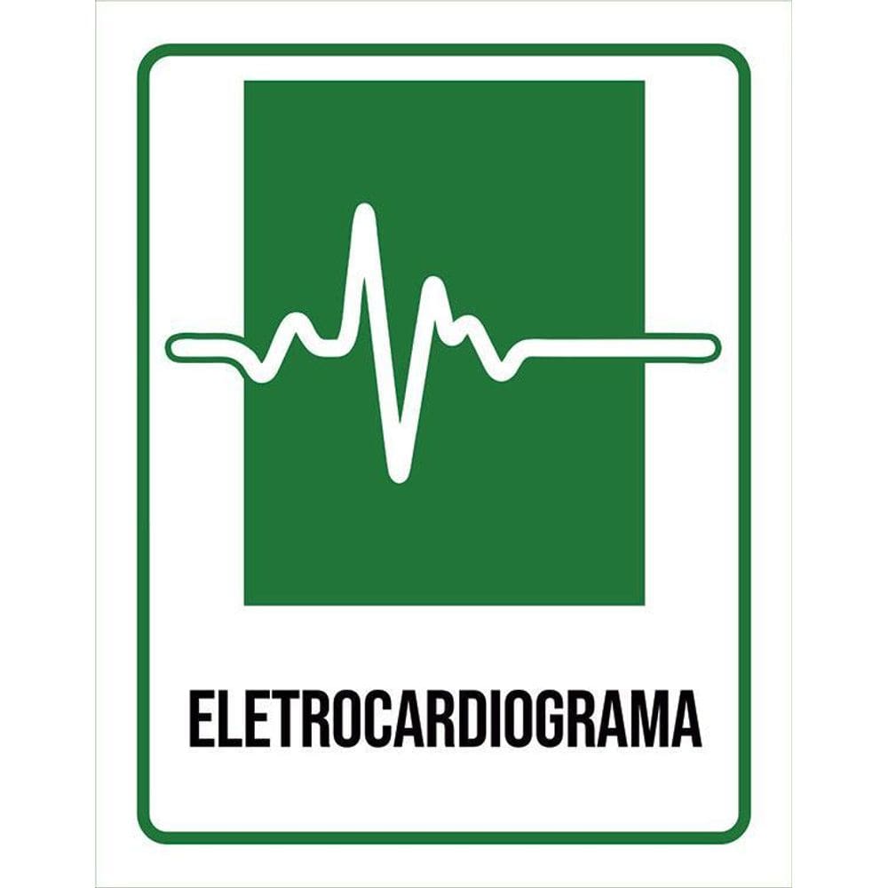 Placa Sinalização Hospitalar Eletrocardiograma 27X35
