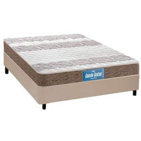 Cama Box Casal: Colchão Espuma D33 Probel /EP Guarda Costas Próintense Double Face + Base CRC Courano Clean(138x188)