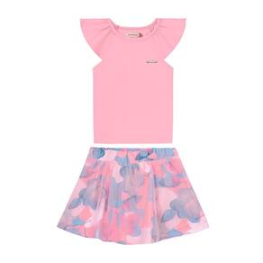 Conjunto Blusa E Shorts Saia Carinhoso Com Tule Ref: 1000119657 1/3 Menina.
