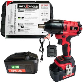 Chave de Impacto 20V 1/2 POL 4Ah C|Bateria e Maleta SGT-7500