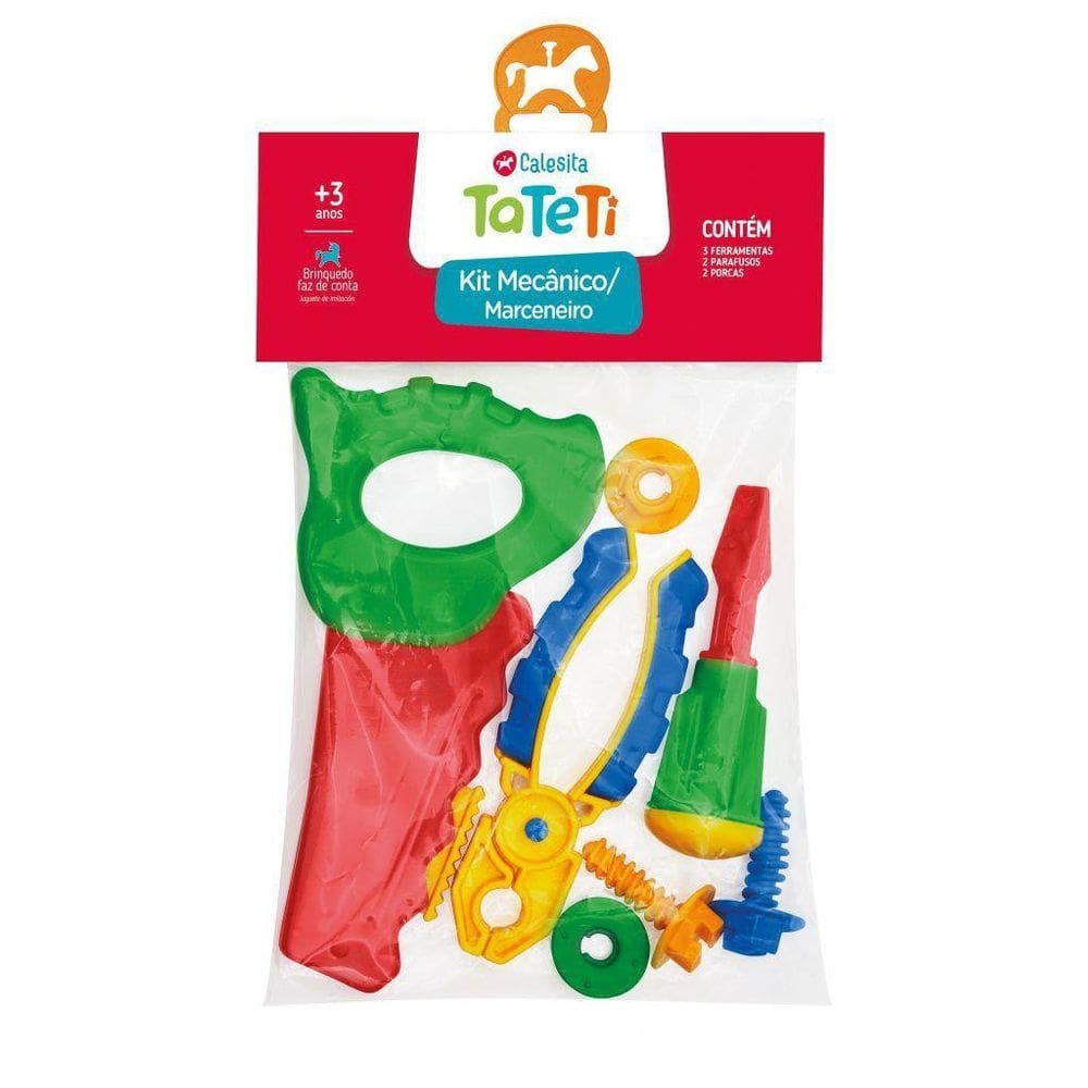 Brinquedo Infantil Kit Mecânico/Marceneiro Tateti 460