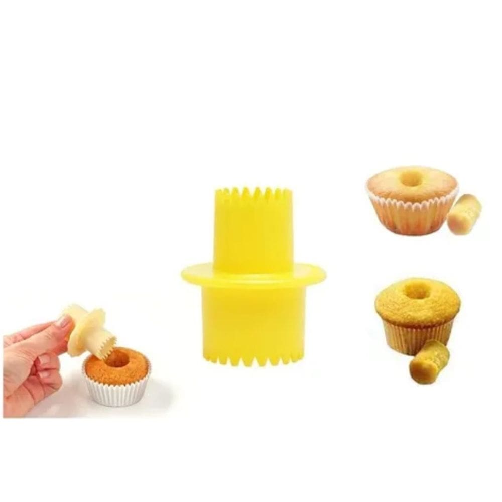 Cortador Furador De Cupcake Para Rechear Mufin Mini Bolo Perfurador Tira Miolo Confeitaria Blue Star
