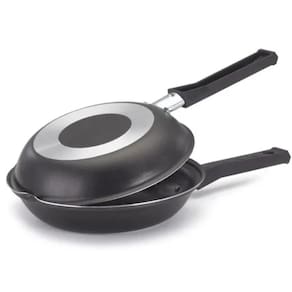 Omeleteira Antiaderente Dupla 18cm Preta Teflon