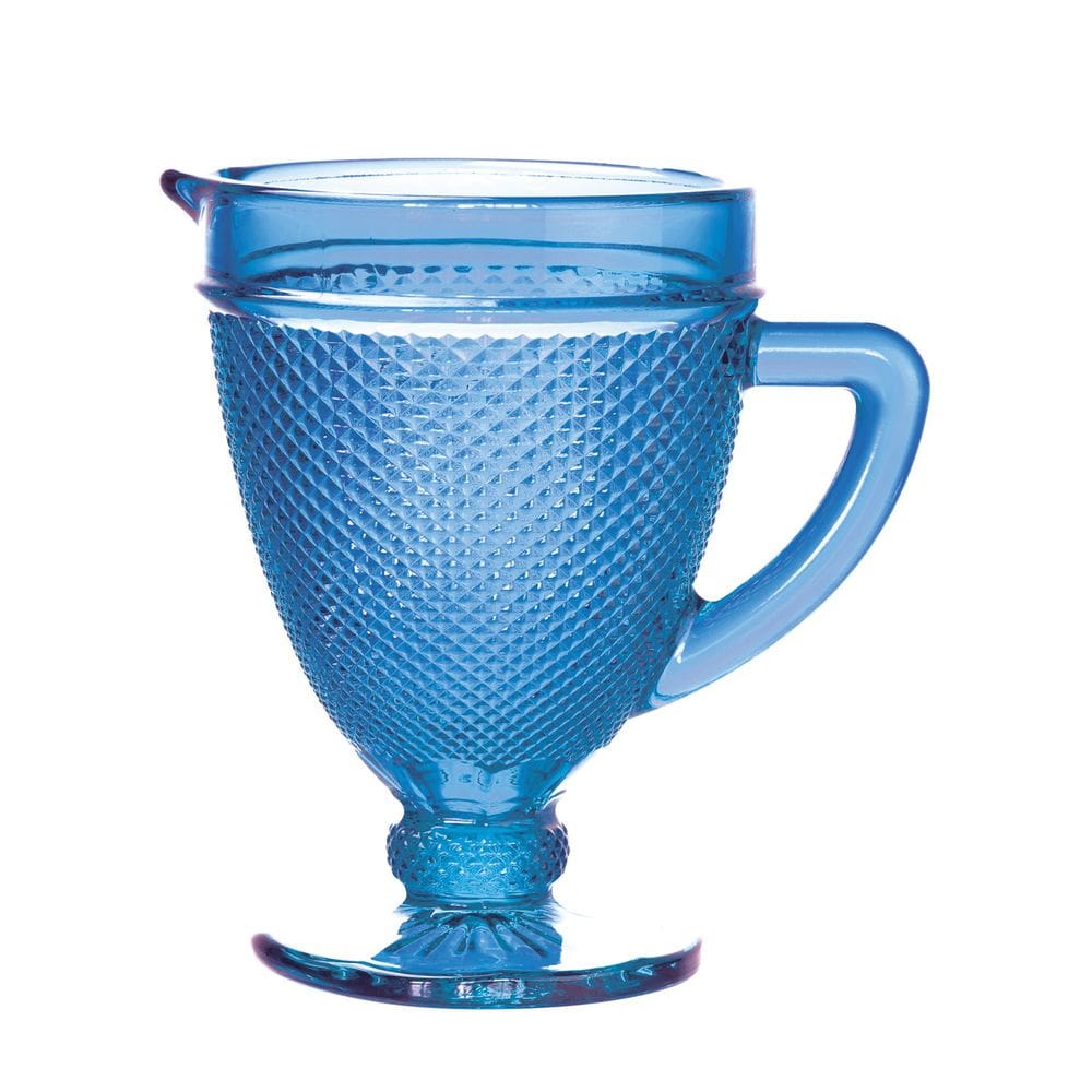 Jarra de Vidro Azul 1L Bico de Jaca Bon Gourmet