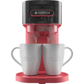 Cafeteira Elétrica Vermelha Cadence Single Up com Filtro Lavável Permanente 220v + 2 Xícaras