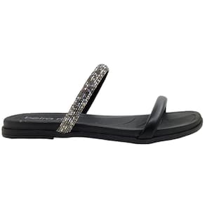 Tamanco Rasteira Feminino Casual Dia a Dia com Strass Beira Rio 8507.111