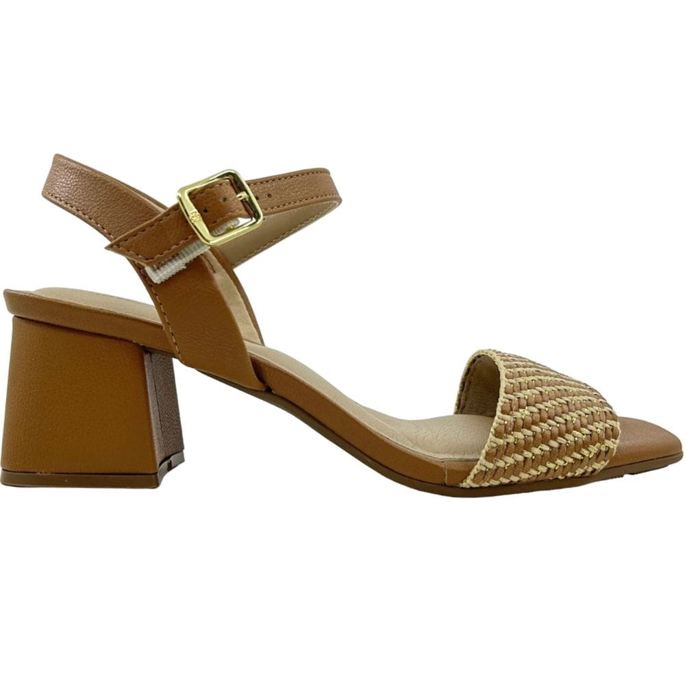 Sandália Feminina Dia a Dia Ultra Conforto Tira Tresse Salto Casual Médio Modare 7172.119