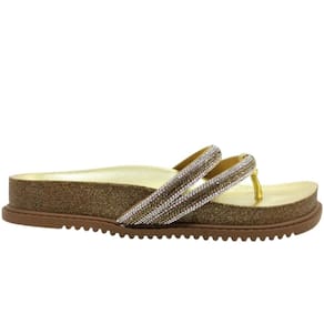 Tamanco Dedo Feminino Casual Dia a Dia com Strass Ultra Conforto Beira Rio 8524.107