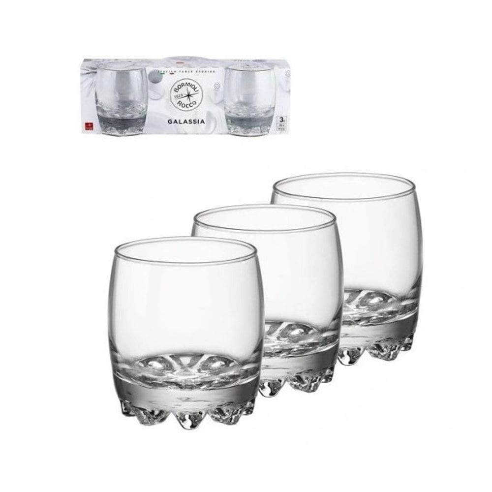 Conjunto de Copos Whisky 300ML -Galassia 3Peças