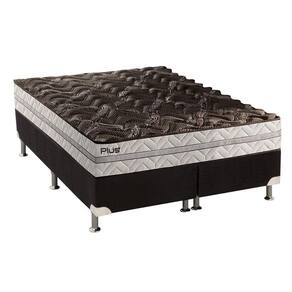 Cama Box King: Colchão Espuma Paropas D33 Pasquale Plus + Base CRC Suede Black(193x203)