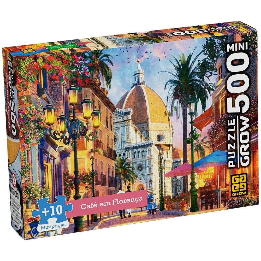 Mini Quebra-cabeça 500 peças Café em Florença Mini Puzzle 500 peças Café em Florença