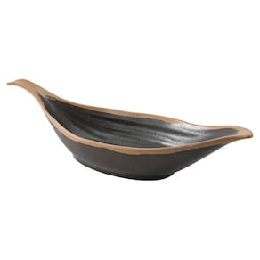Travessa Coqueiro 42,0cm Rústica Melamina 100% Profissional Gourmet Mix MARRON