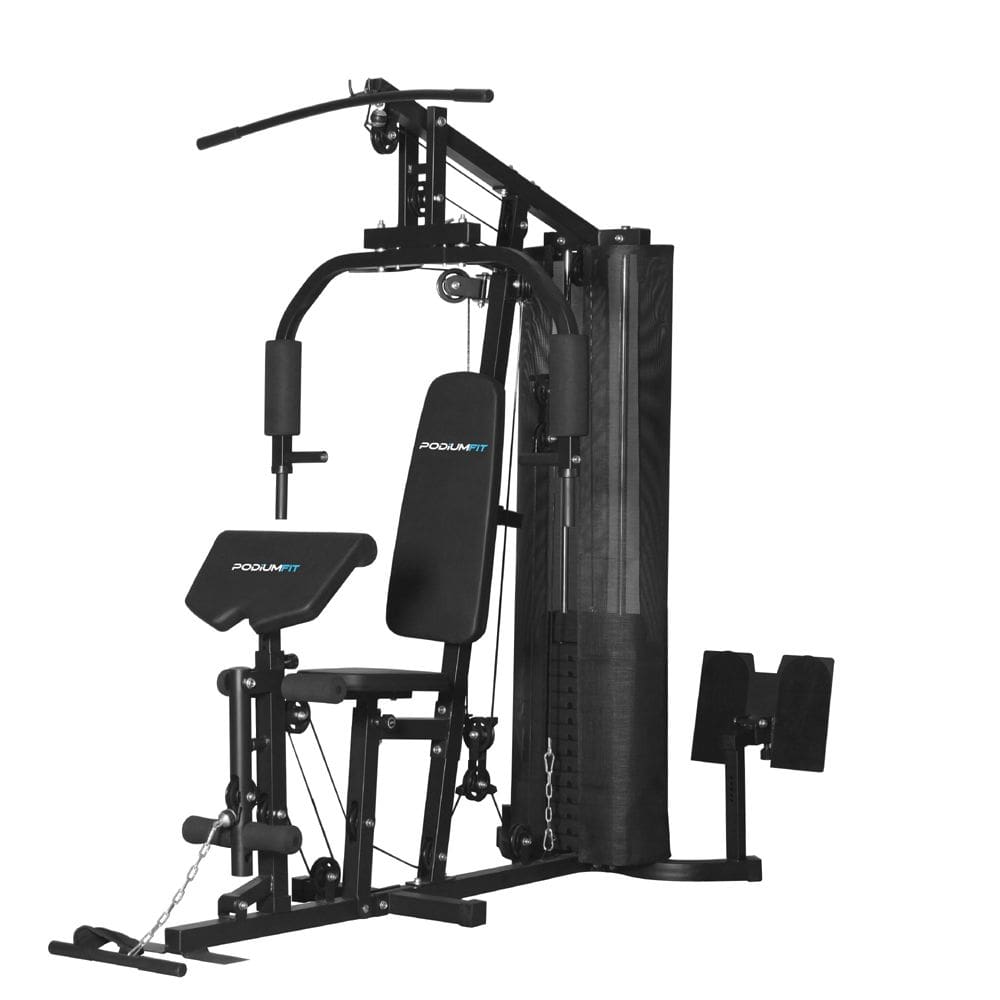 Estação Academia de Musculação Podiumfit ME500 - 80kg LegPress e Scott