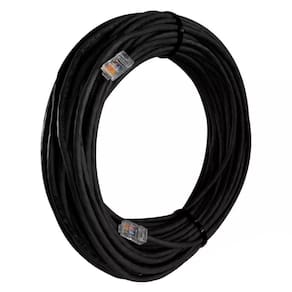 Cabo De Rede Cat 5e Mpt Interno E Externo 50 Metros U/utp 4p X 24awg | Preto Com Conectores
