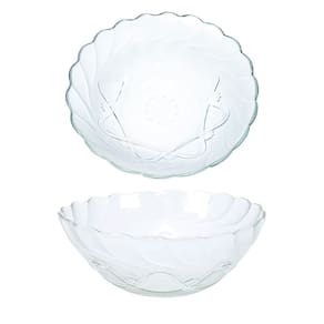 Kit Tigela De Vidro Bowl Transparente 2 Peças 250ml