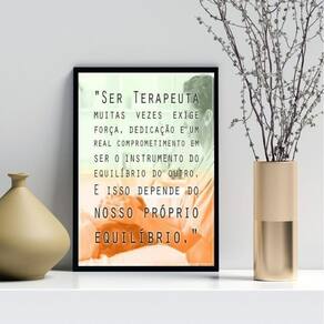 Quadro Decorativo Ser Terapeuta 33X24Cm - Com Vidro