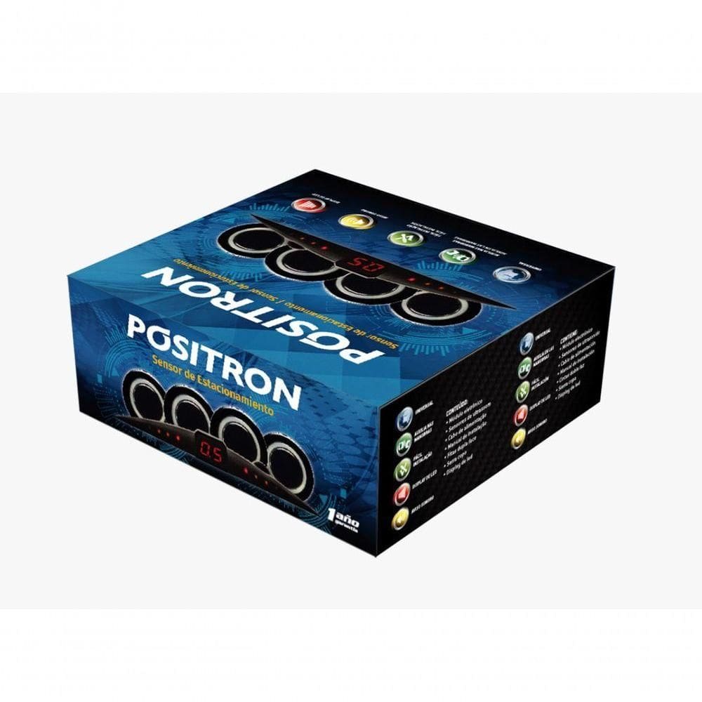 Sensor De Estacionamento Positron 4 Sensores Ps220 Preto