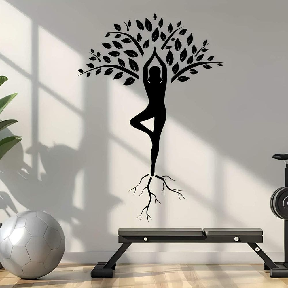 Árvore De Parede Yoga Contemporânea
