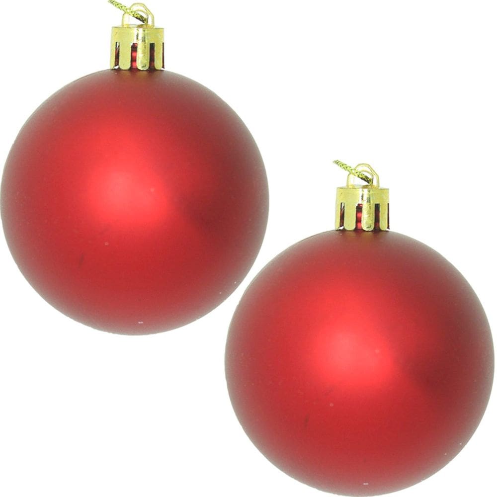 Kit 12 Bolas Vermelha Decoração Natal Árvore De Natal 55mm