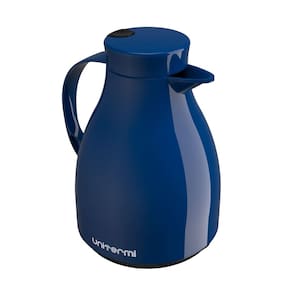 Garrafa Térmica De Mesa Paris Azul 1L Bule Gatilho Chá Café