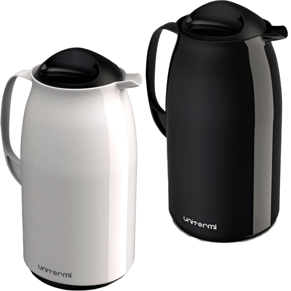 Kit 2 Garrafa Térmica De Mesa Veneza Café Com Leite 1L