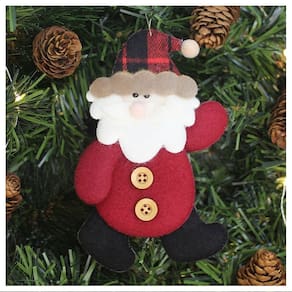 Kit 10 Enfeites Árvore De Natal Pendente Papai Noel 14,5cm