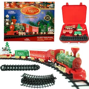 Brinquedo Decoração Locomotiva Trem Elétrico Trilho De Natal