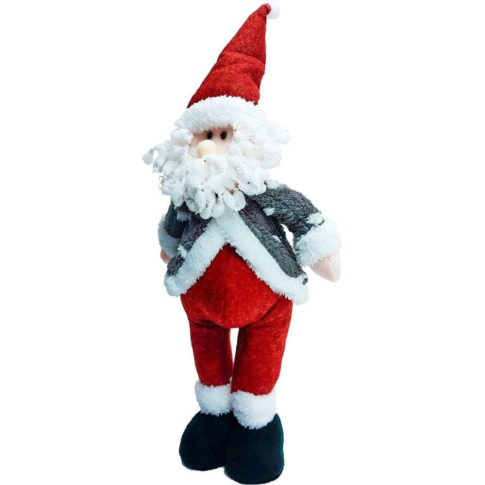Kit 2 Bonecos Decoração Natalina Rena De Natal E Papai Noel