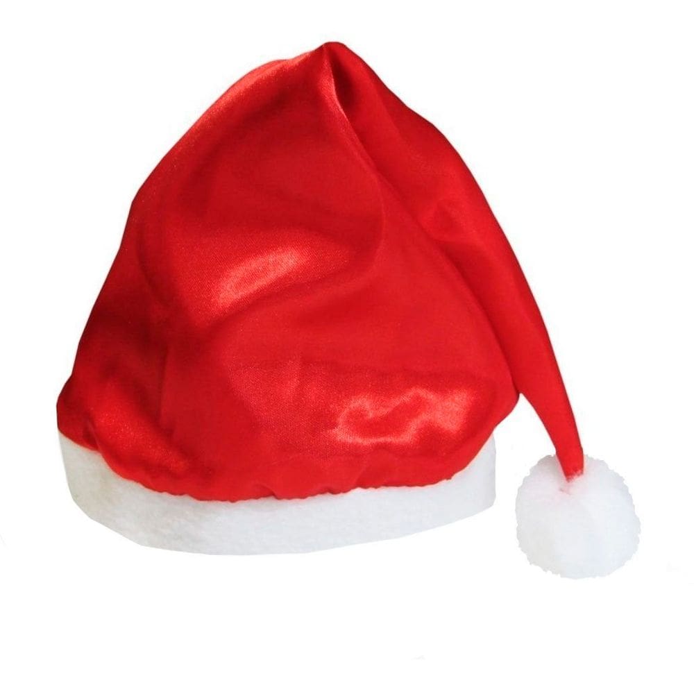 Kit 8 Touca Natalina Gorro Noel Vermelho Branco 37 cm