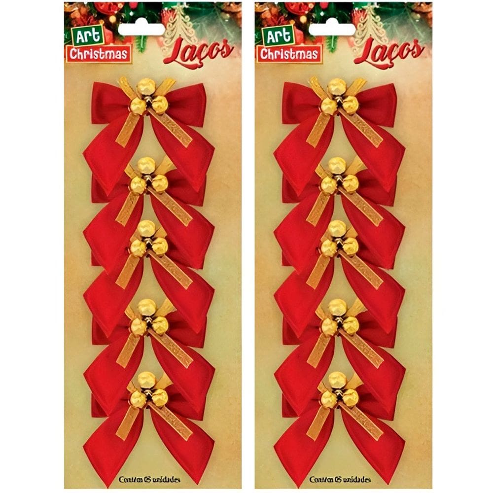 Kit 30 Laços De Bolinhas 9cm Decoração Brilhante Natalina