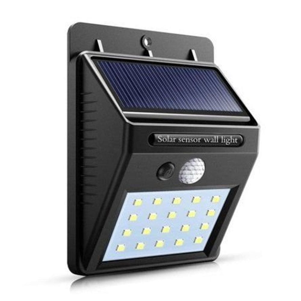 Luminária Solar LED 10W Bateria Luz Recarregável Jardim