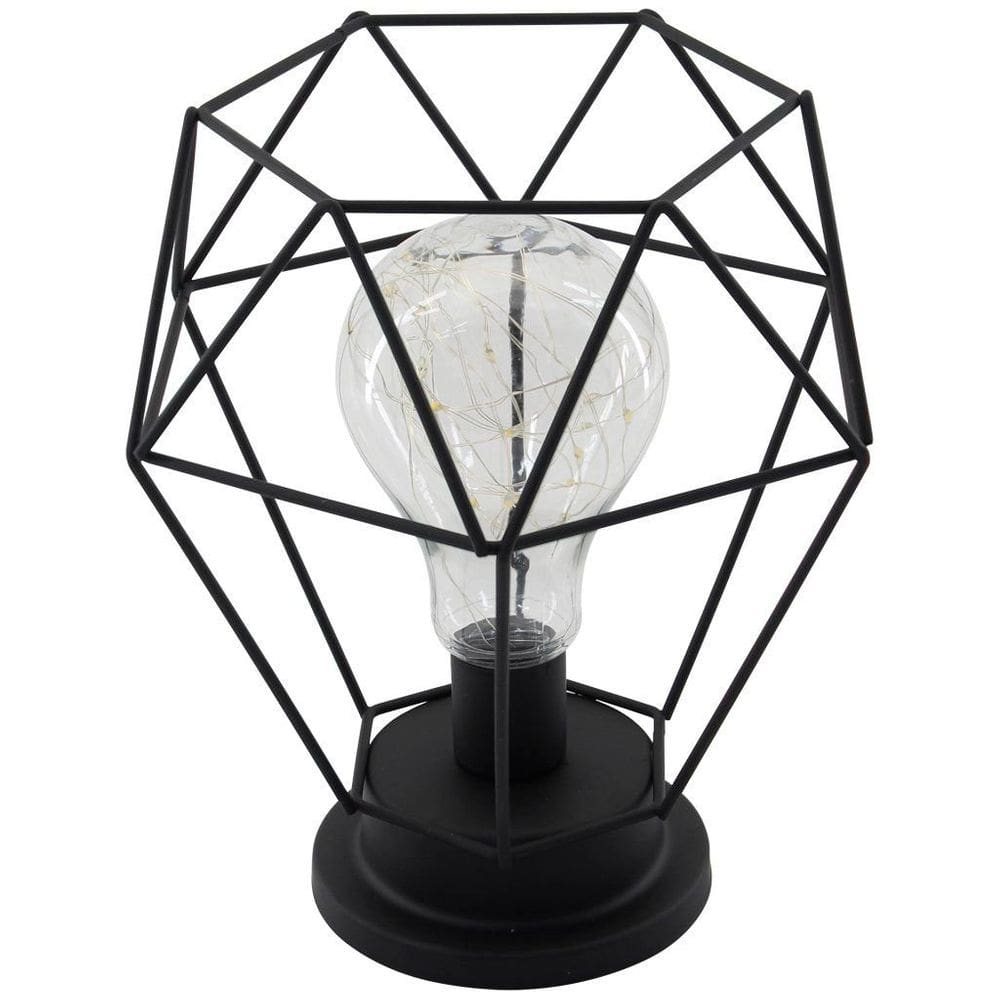 Luminária Vintage Decoração Industrial Luz De Led Amarela