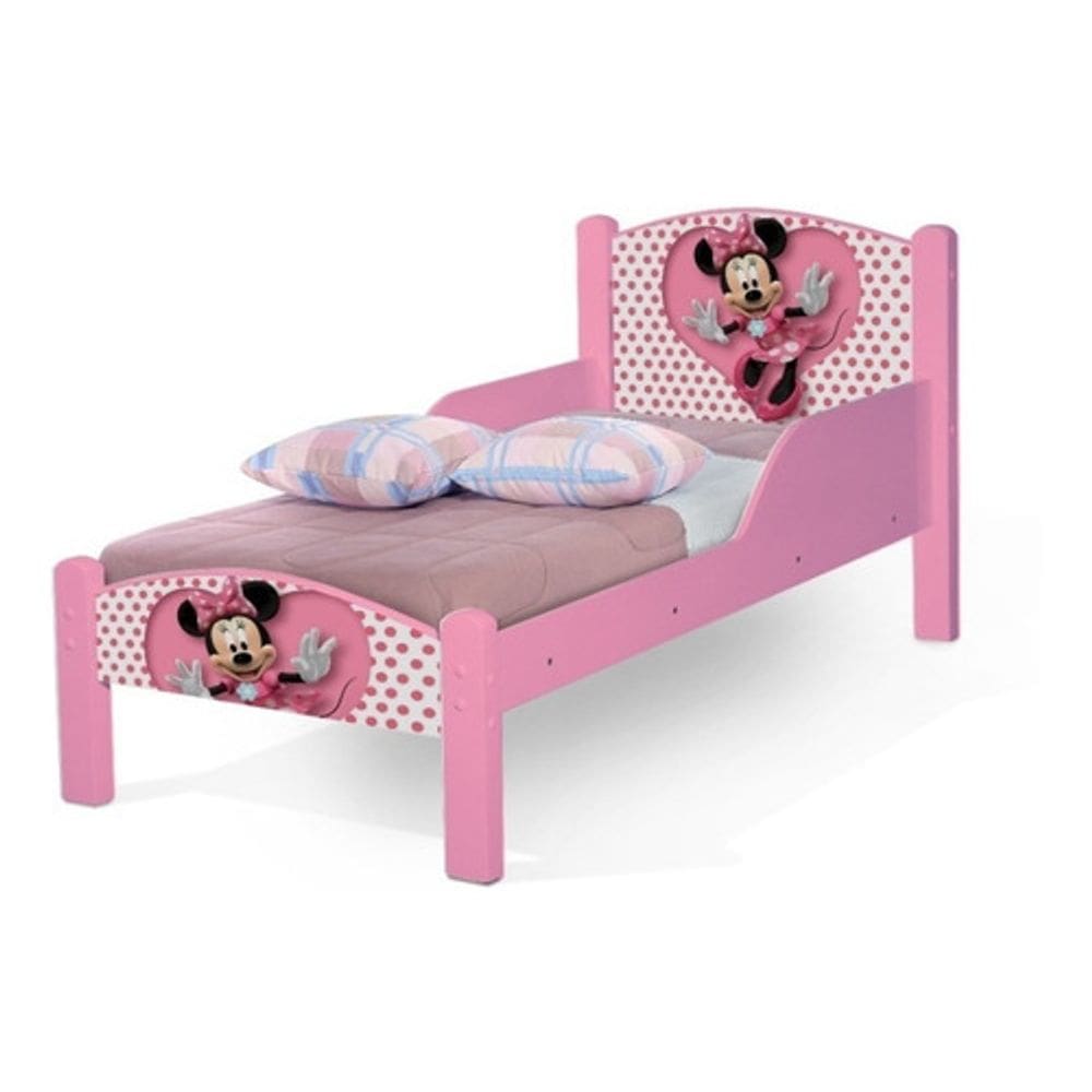 Mini Cama Infantil Da Minie  Rosa - Cor Rosa