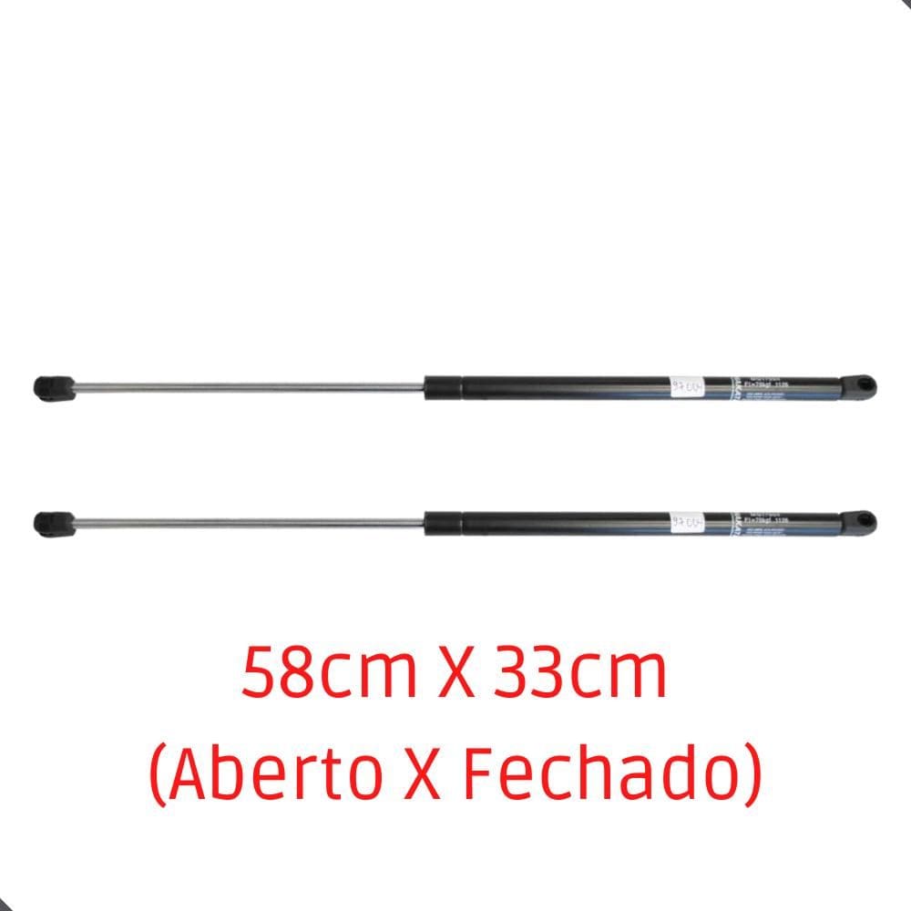 Par Amortecedor Pistão Mola 58cm X 30cm Armário Capota Fibra - UN / 2 [F103]
