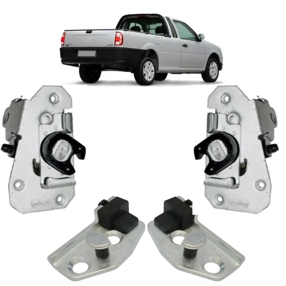 Kit Batente E Fechadura Tampa Caçamba Saveiro G2 G3 G4 G5 G6 - UN / 4 [F103]