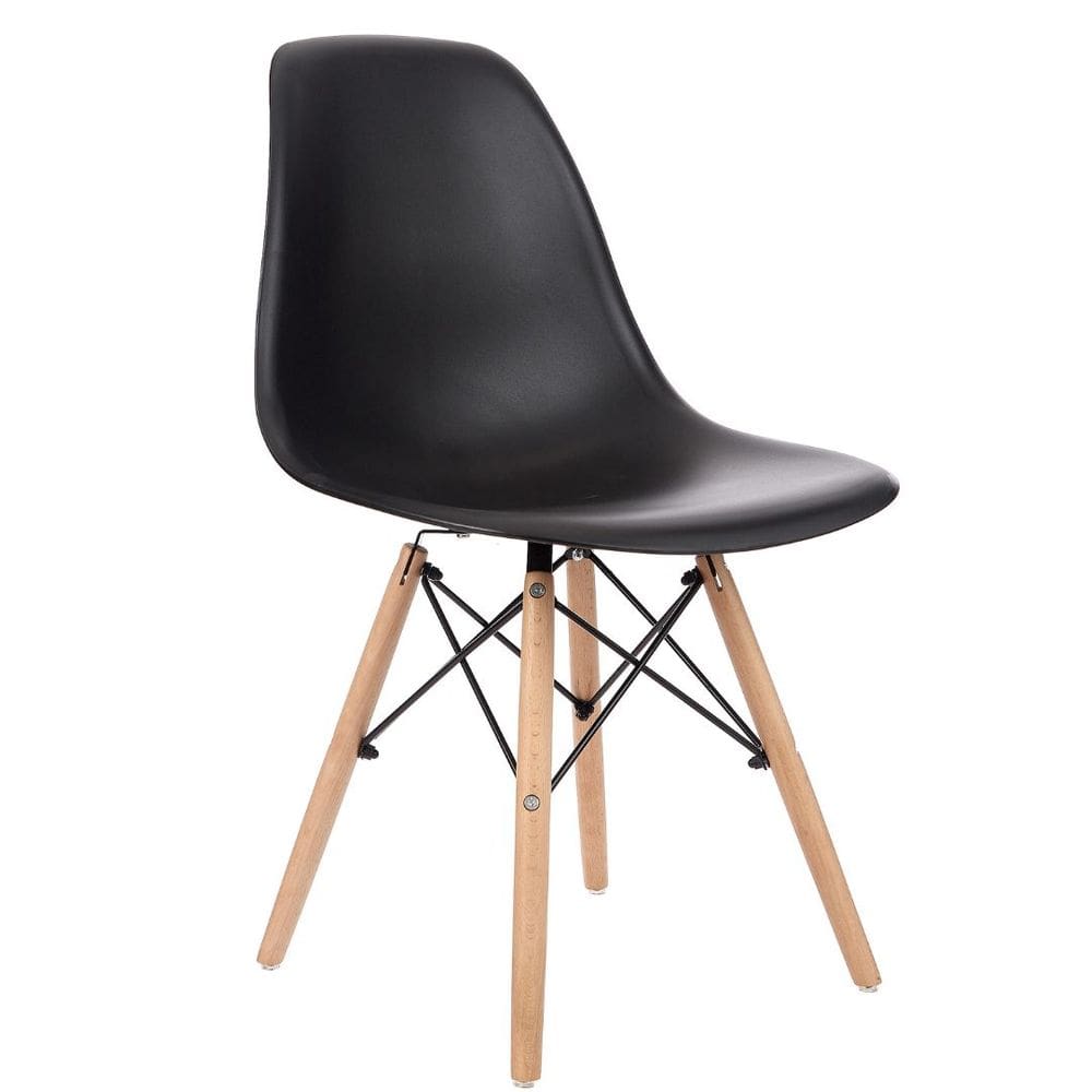 Cadeira Charles Eames Eiffel - Pés de Madeira