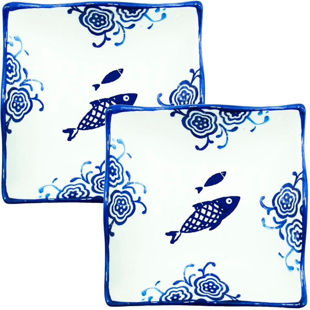Kit 4 Tigela Sobremesa Bowl Peixe Praia Oceano Náutico 12cm