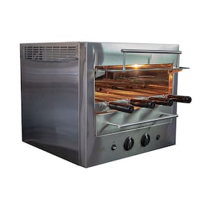 Churrasqueira Gourmet Rotativa a Gás GLP de Bancada Aço Inox Bake Premium 04 Bivolt - Hope
