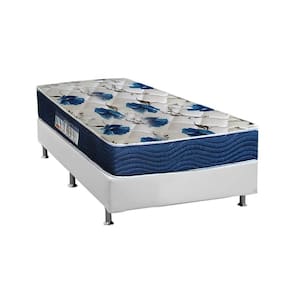 Cama Box Solteiro: Colchão Anatômico Ortobom D28/EP Fort Tech ISO 60 + Base CRC Courano White(78x188)