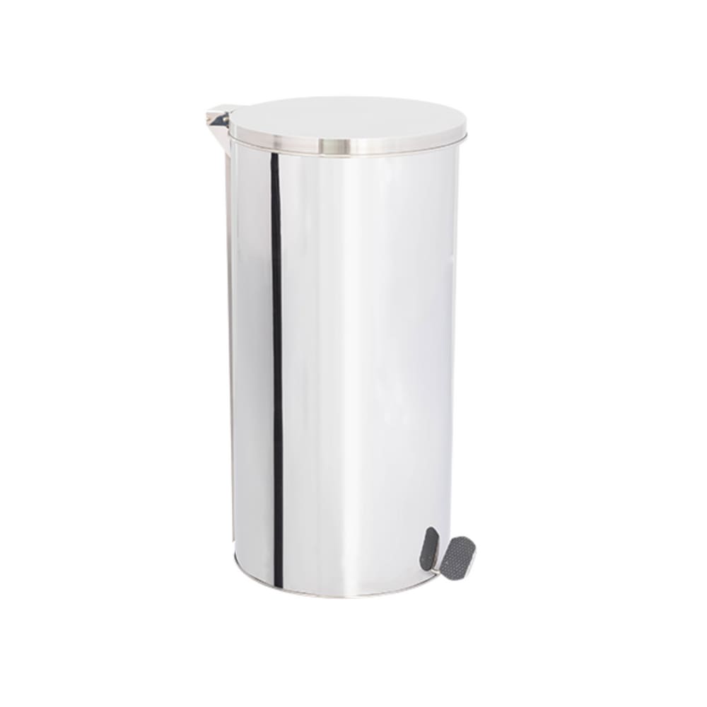 Lixeira em Aço Inox 100L Pedal Redonda