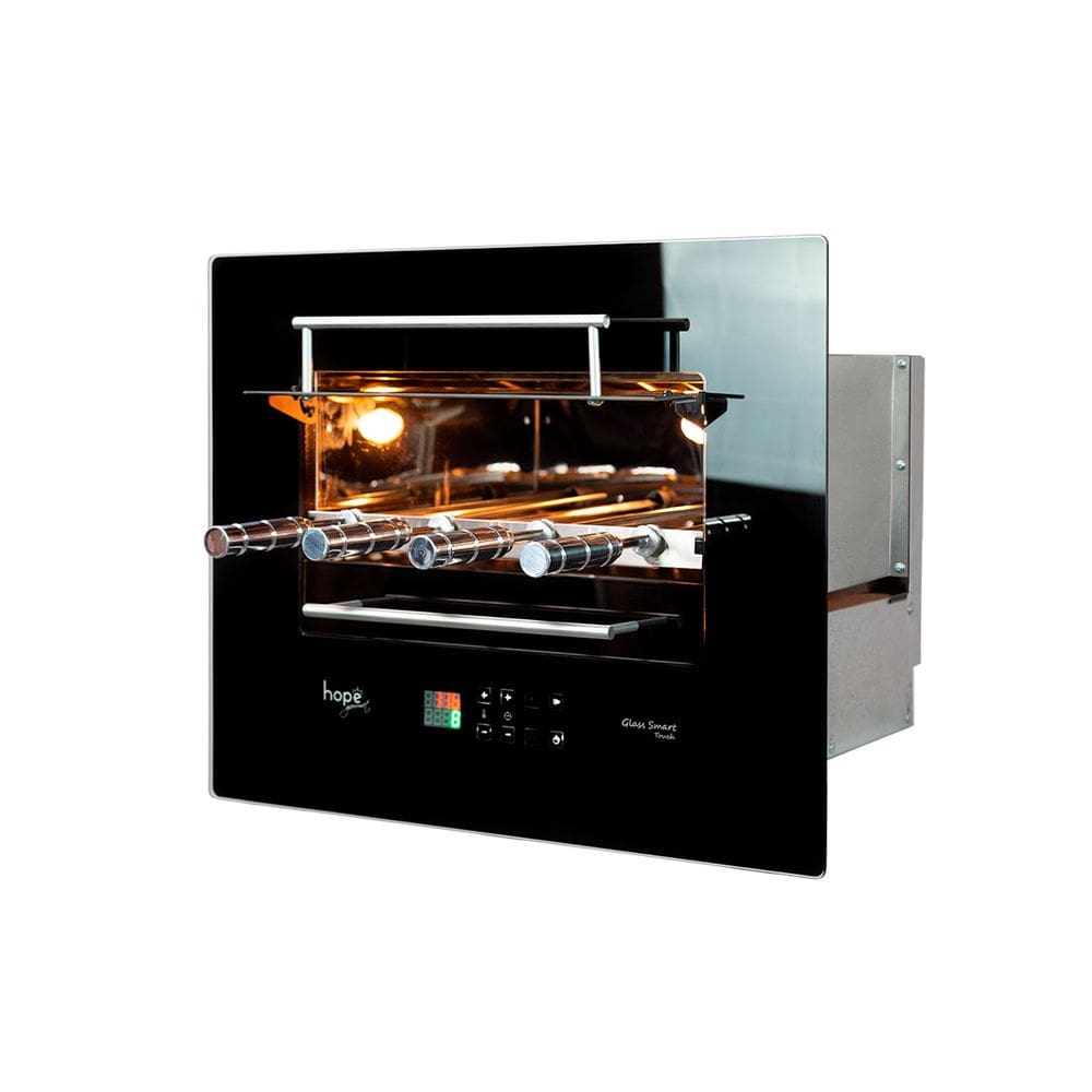 Churrasqueira Elétrica Gourmet para Parede com Painel Touch Espeto Giratório 220V - BS