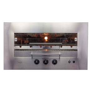 Churrasqueira a Gás GLP de Embutir Parede Apartamento Gourmet 48 x 77 cm Inox - Hope